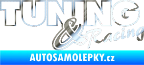 Samolepka Tuning racing obrys chrom fólie stříbrná zrcadlová