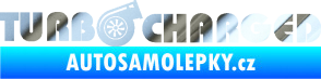 Samolepka Turbo charged nápis chrom fólie stříbrná zrcadlová