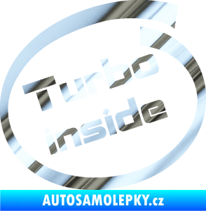 Samolepka Turbo inside chrom fólie stříbrná zrcadlová