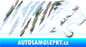 Samolepka Tygr 004 pravá chrom fólie stříbrná zrcadlová