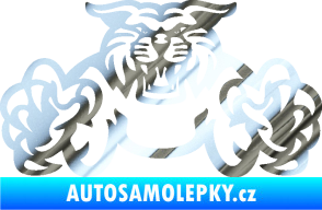 Samolepka Tygr 006 chrom fólie stříbrná zrcadlová