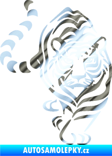 Samolepka Tygr 008 pravá chrom fólie stříbrná zrcadlová