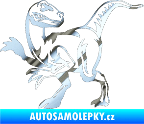 Samolepka Tyrannosaurus Rex 003 levá chrom fólie stříbrná zrcadlová