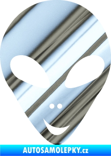 Samolepka UFO 004 pravá chrom fólie stříbrná zrcadlová