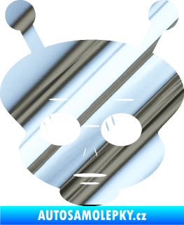 Samolepka UFO 007 levá chrom fólie stříbrná zrcadlová