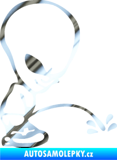 Samolepka Ufoun čůrá pravá chrom fólie stříbrná zrcadlová