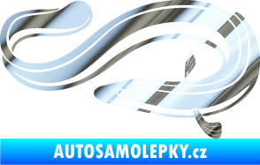 Samolepka Úhoř 001 levá chrom fólie stříbrná zrcadlová