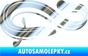 Samolepka Úhoř 001 pravá chrom fólie stříbrná zrcadlová
