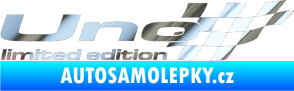 Samolepka Uno limited edition pravá chrom fólie stříbrná zrcadlová