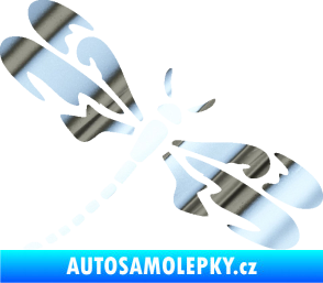 Samolepka Vážka 001 pravá chrom fólie stříbrná zrcadlová