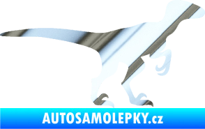 Samolepka Velociraptor 001 pravá chrom fólie stříbrná zrcadlová