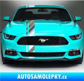 Samolepka Viper pruhy 2 cm + 11 cm chrom fólie stříbrná zrcadlová