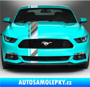 Samolepka Viper pruhy 2 cm + 12 cm chrom fólie stříbrná zrcadlová
