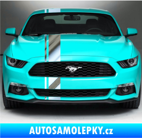Samolepka Viper pruhy 2 cm + 13 cm chrom fólie stříbrná zrcadlová