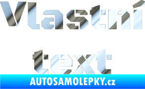 Samolepka Vlastní text - Black Ops chrom fólie stříbrná zrcadlová
