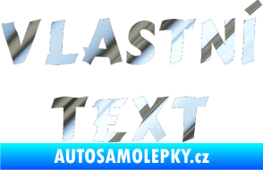 Samolepka Vlastní text - Cancun chrom fólie stříbrná zrcadlová