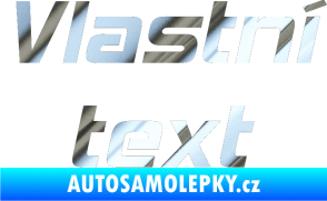 Samolepka Vlastní text - Hemi Head chrom fólie stříbrná zrcadlová