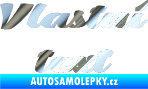 Samolepka Vlastní text - Low Casat chrom fólie stříbrná zrcadlová