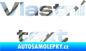 Samolepka Vlastní text - Microgramma chrom fólie stříbrná zrcadlová