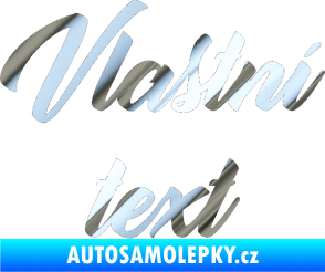 Samolepka Vlastní text - Orange Personal chrom fólie stříbrná zrcadlová
