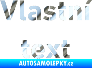 Samolepka Vlastní text - Stencil DIN chrom fólie stříbrná zrcadlová