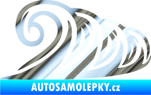 Samolepka Vlny 006 pravá moře chrom fólie stříbrná zrcadlová