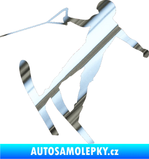 Samolepka Vodní lyže 001 levá chrom fólie stříbrná zrcadlová