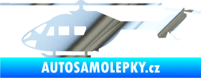 Samolepka Vrtulník 001 levá helikoptéra chrom fólie stříbrná zrcadlová