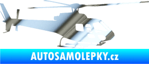 Samolepka Vrtulník 002 pravá helikoptéra chrom fólie stříbrná zrcadlová