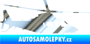 Samolepka Vrtulník 004 pravá helikoptéra chrom fólie stříbrná zrcadlová