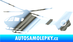 Samolepka Vrtulník 006 levá helikoptéra chrom fólie stříbrná zrcadlová