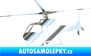 Samolepka Vrtulník 008 levá helikoptéra chrom fólie stříbrná zrcadlová