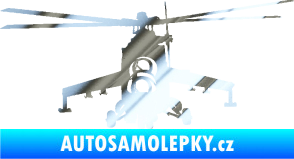 Samolepka Vrtulník 009 levá helikoptéra chrom fólie stříbrná zrcadlová