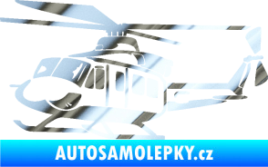 Samolepka Vrtulník 010 levá helikoptéra chrom fólie stříbrná zrcadlová