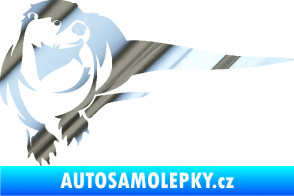 Samolepka Vydra 001 pravá chrom fólie stříbrná zrcadlová