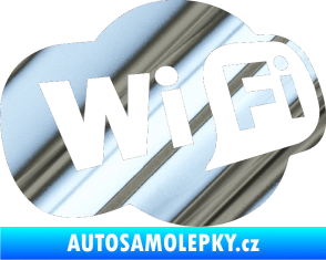 Samolepka Wifi 002 chrom fólie stříbrná zrcadlová