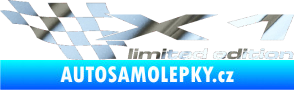 Samolepka X1 limited edition levá chrom fólie stříbrná zrcadlová