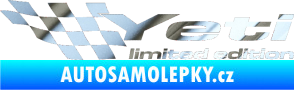 Samolepka Yeti limited edition levá chrom fólie stříbrná zrcadlová