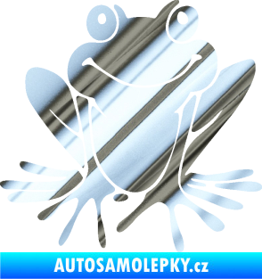 Samolepka Žába 008 pravá chrom fólie stříbrná zrcadlová