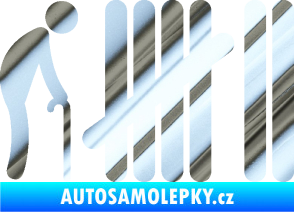 Samolepka Zářezy 005  chrom fólie stříbrná zrcadlová