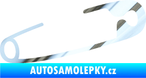 Samolepka Zavírací špendlík 001 pravá  chrom fólie stříbrná zrcadlová