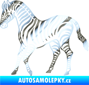 Samolepka Zebra 002 levá chrom fólie stříbrná zrcadlová