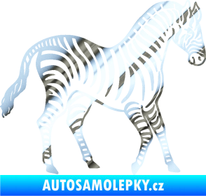 Samolepka Zebra 002 pravá chrom fólie stříbrná zrcadlová
