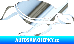 Samolepka Želva 002 pravá chrom fólie stříbrná zrcadlová