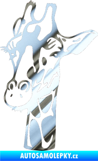 Samolepka Žirafa 001 levá chrom fólie stříbrná zrcadlová