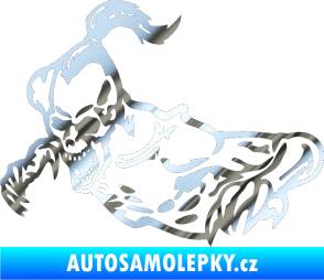 Samolepka Zombík levá chrom fólie stříbrná zrcadlová