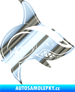 Samolepka Žralok 013 pravá chrom fólie stříbrná zrcadlová