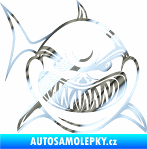 Samolepka Žralok 014 pravá chrom fólie stříbrná zrcadlová