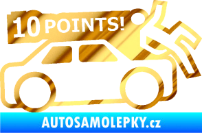 Samolepka 10 points  chrom fólie zlatá zrcadlová