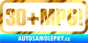Samolepka 30 + MPG chrom fólie zlatá zrcadlová